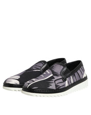 Black Tropical Slip On Men Sneakers Shoes