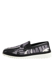 Black Tropical Slip On Men Sneakers Shoes