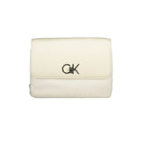 Beige Polyester Women Handbag