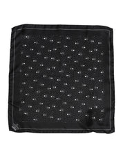 Dolce & Gabbana Black White Printed Square Men Foulard Scarf