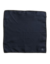 Blue DG Crown Silk Square Men Foulard Scarf