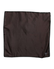 Brown DG Crown Silk Square Men Foulard Scarf