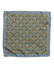Dolce & Gabbana Gray Green Cactus Print Square Foulard Scarf Dolce & Gabbana