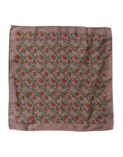 Dolce & Gabbana Brown Chilis Silk Square Men Foulard Scarf