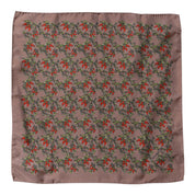 Dolce & Gabbana Brown Chilis Silk Square Men Foulard Scarf Dolce & Gabbana