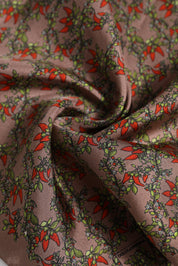 Dolce & Gabbana Brown Chilis Silk Square Men Foulard Scarf Dolce & Gabbana