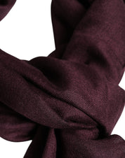 Dolce & Gabbana Maroon Cashmere Neck Warmer Wrap Shawl Scarf Dolce & Gabbana