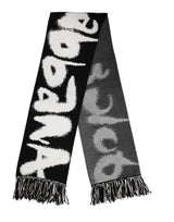 Black Logo Neck Warmer Wrap Men Shawl Scarf