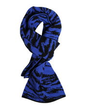 Dolce & Gabbana Blue Black Logo Neck Warmer Wrap Shawl Scarf
