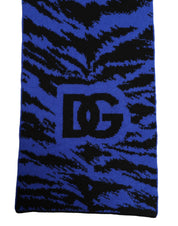 Blue Black Logo Neck Warmer Wrap Shawl Scarf