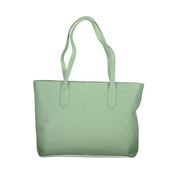 Green Polyurethane Women's Handbag