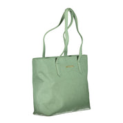 Green Polyurethane Women's Handbag