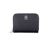 Blue Polyurethane Women Wallet