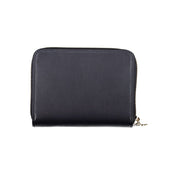 Blue Polyurethane Women Wallet