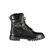 Tommy Hilfiger Black Polyurethane Women Stivaletto