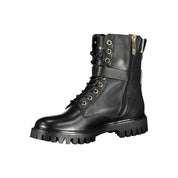 Tommy Hilfiger Black Polyurethane Women Stivaletto