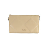 Beige Polyester Women Shoulder Bag
