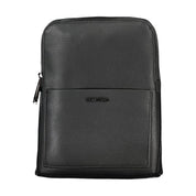 Black Polyurethane Men's Shoulder Bag