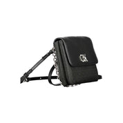 Black Polyester Women Handbag