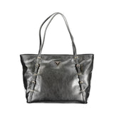 Black Polyurethane Women Handbag