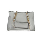 Gray Polyurethane Women Bag