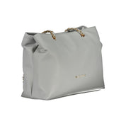 Gray Polyurethane Women Bag