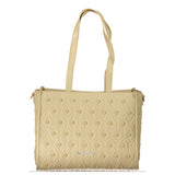 Beige Polyurethane Women's Bag