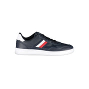 Blue Polyurethane Men Sneaker