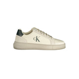 White Polyurethane Men Sneaker