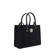 Black Cotton Shoulder Bag
