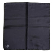 Blue DG Crown Silk Square Men Foulard Scarf