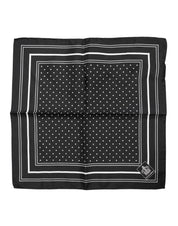 Dolce & Gabbana Black White Polka Dot Men Foulard Scarf