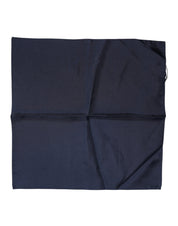 Dolce & Gabbana Dark Blue Silk Square Men Foulard Scarf