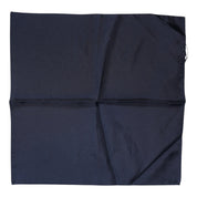 Dark Blue Silk Square Men Foulard Scarf