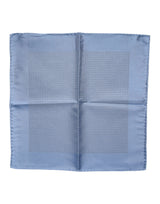 Dolce & Gabbana Light Blue Silk Square Men Foulard Scarf