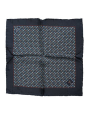 Dolce & Gabbana Blue Cocktail Silk Square Foulard Scarf