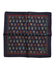 Dolce & Gabbana Multicolor Medals Square Foulard Scarf