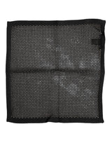 Black Patterned Cotton Square Foulard Scarf