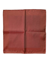 Dolce & Gabbana Orange Silk Square Men Foulard Scarf