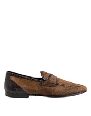 Brown Loafers Leather Slip On Men Dress Shoes