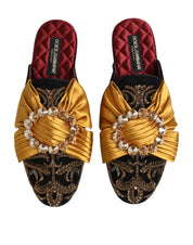 Multicolor Embellished Flat Sandals Shoes