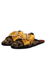 Multicolor Embellished Flat Sandals Shoes