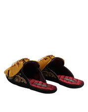 Multicolor Embellished Flat Sandals Shoes