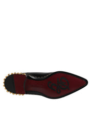 Black Leather Studded Derby Men Dress Shoes