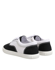 Black Cotton Canvas Lace Up Men Sneakers Shoes