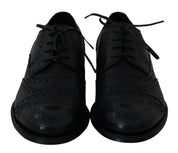 Blue Leather Wingtip Oxford Dress  Shoes