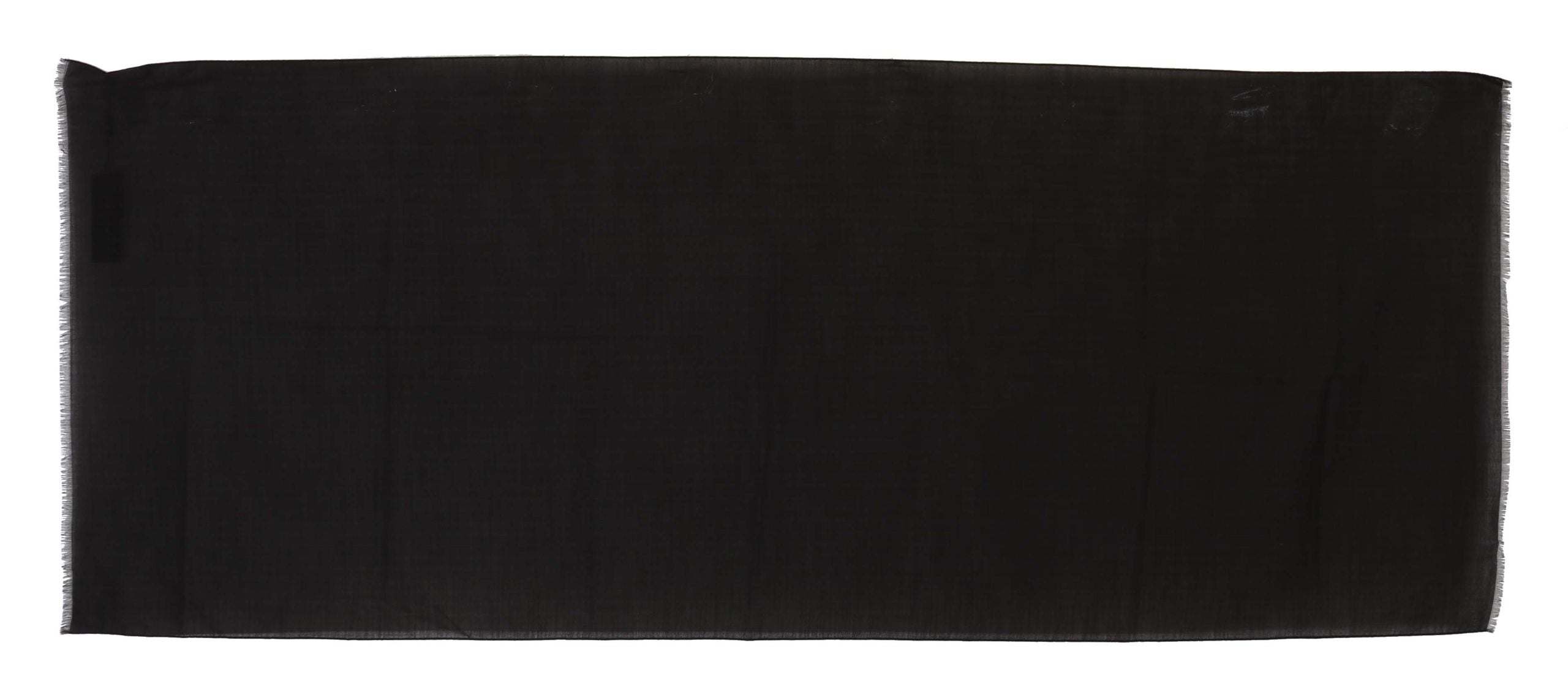 Dolce & Gabbana Dark Gray Virgin Wool Striped Pattern Wrap Scarf Dolce & Gabbana