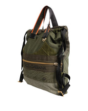 Military Green Patchwork Rucksack Backpack Bag