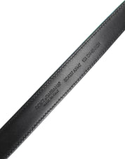 Dolce & Gabbana Green Black Polyester Metal Buckle Belt Dolce & Gabbana