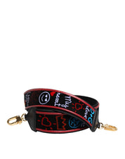 Dolce & Gabbana Black Cotton Printed Women Bag Accessory Shoulder Strap Dolce & Gabbana